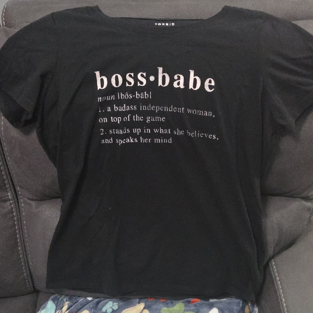 Torrid Black Boss Babe Graphic Tee